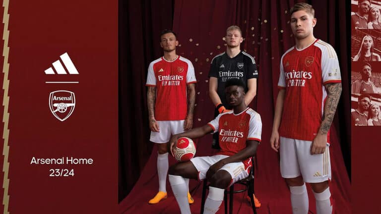 Arsenal Present 2023/24 adidas Home Kit