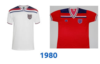 England Euro 1980 Kits