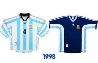 Argentina World Cup 1998 Kits
