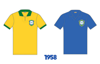 Brazil World Cup 1958 Kits