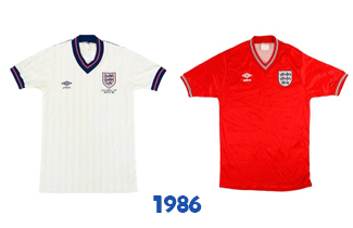 England World Cup 1986 Kits