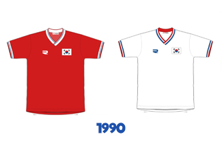 South Korea World Cup 1990 Kits