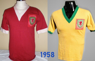 Wales 1958 World Cup Kits